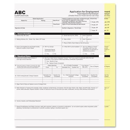 Iconex Digital Carbonless Paper, 2-Part, 8.5 x 11, White/Canary, PK1250 59104
